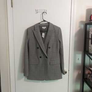Grey Pinstrip Blazer with tags on from LOFT, Size 8